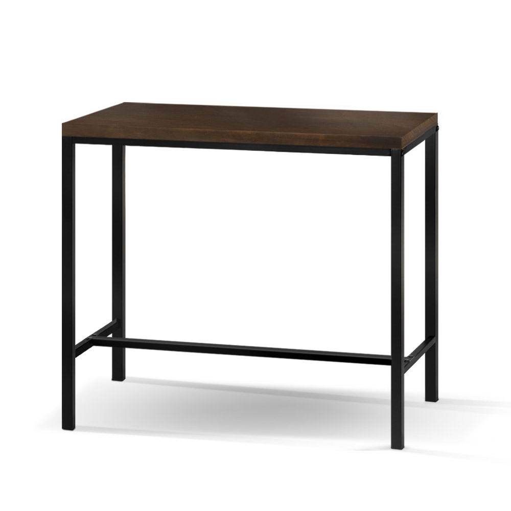 Kings Vintage Industrial High Bar Table for Stool Kitchen Cafe Desk Dark Brown