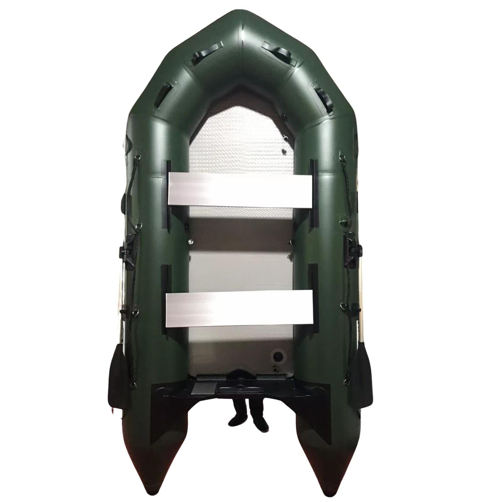 2.3M ( Green ) Inflatable Boat Dinghy Tender Pontoon Rescue & Dive Boat Fishing Boat With Hard Air-Deck Floor