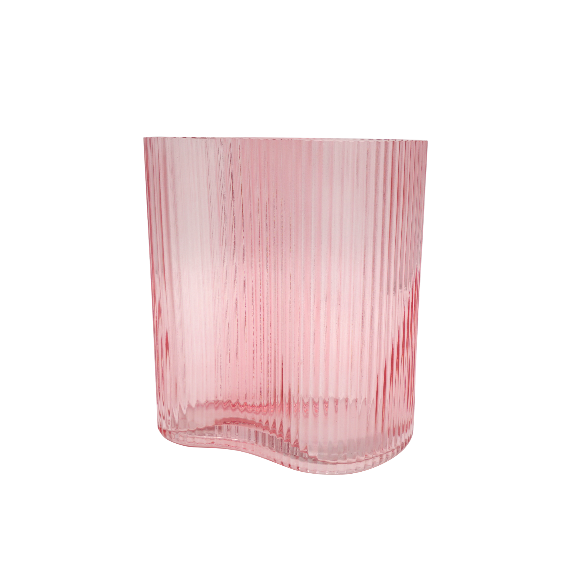 Suzhou Curved Vase Small Pink
