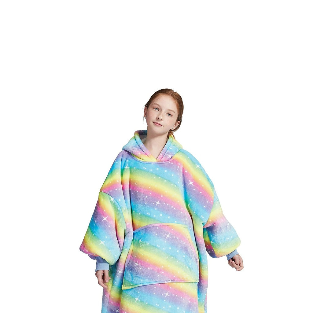 GOMINIMO Hoodie Blanket Kids Rainbow