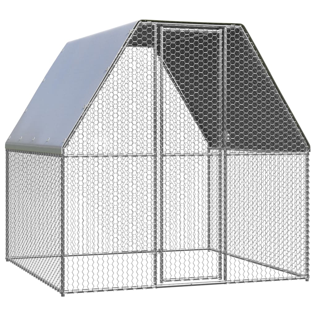 Outdoor Chicken Cage 2x2x2 m Galvanised Steel