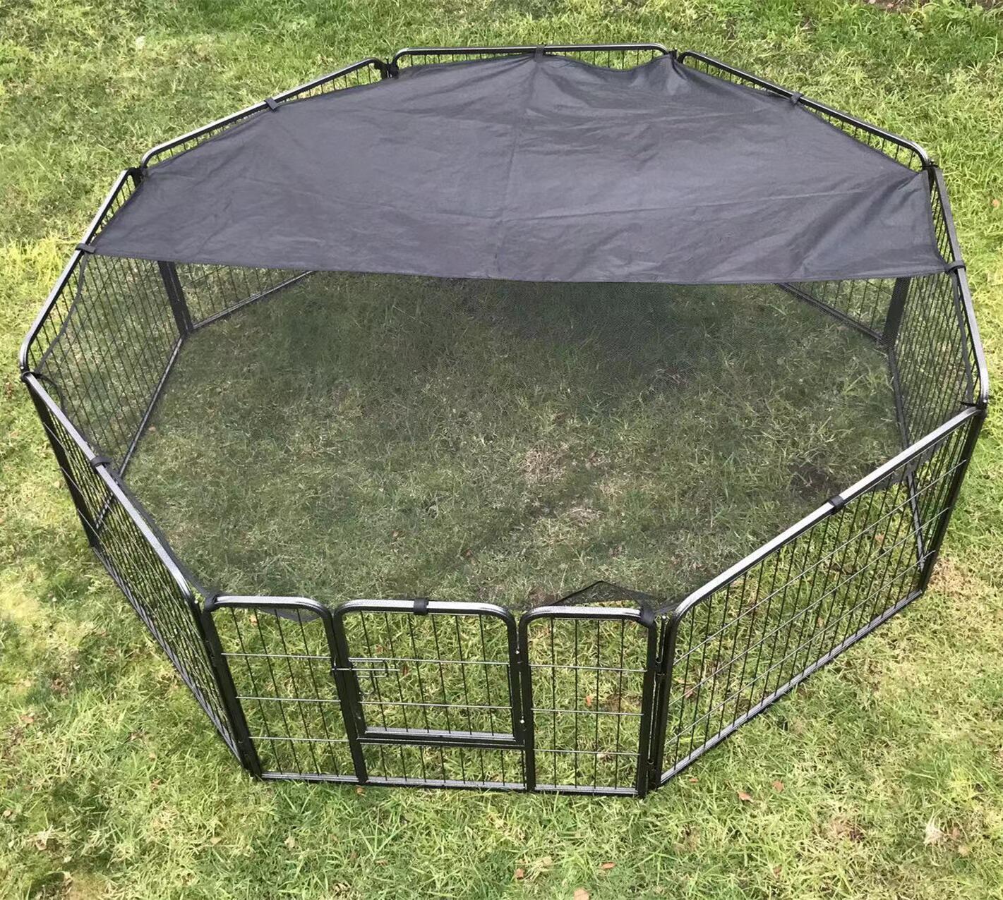 60 cm Heavy Duty Pet Dog Puppy Cat Rabbit Exercise Playpen Fence With Cover