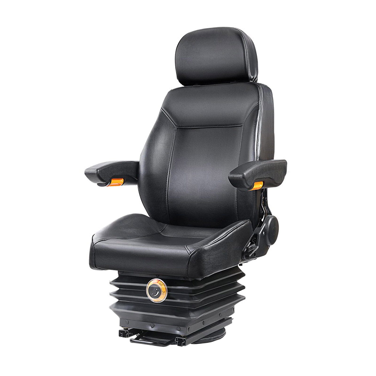 Adjustbale Tractor Seat with Suspension - Black