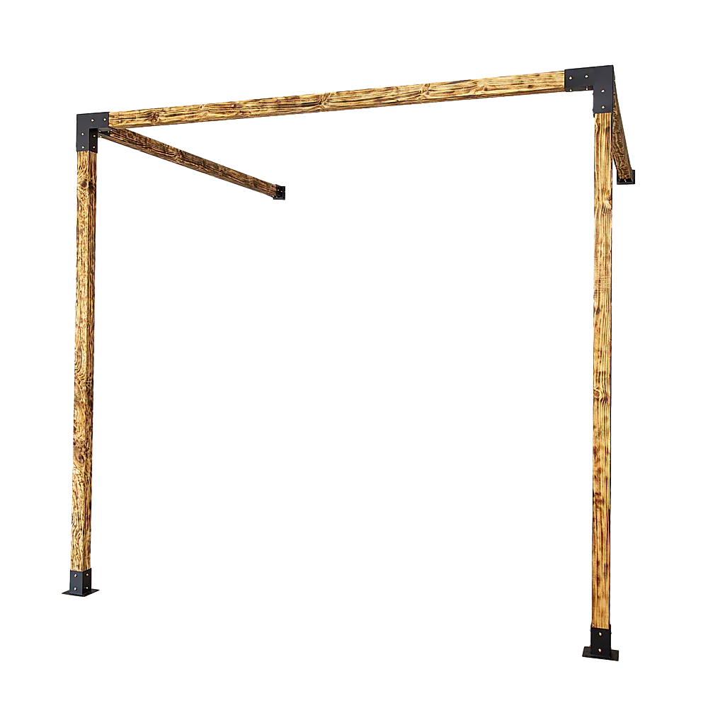 Roof Pergola Gazebo Shed Matte Black Steel Brackets DIY Kits