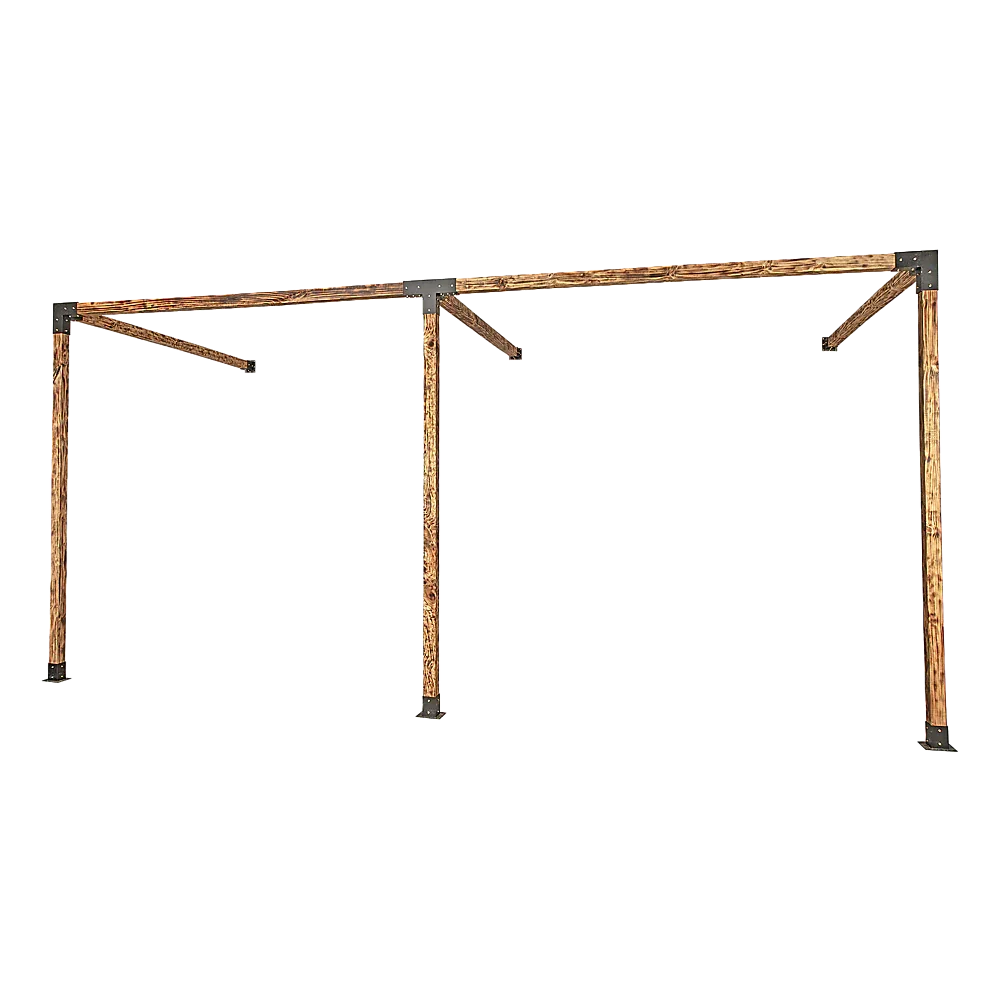 Roof Pergola Gazebo Shed Matte Black Steel Brackets DIY Kits