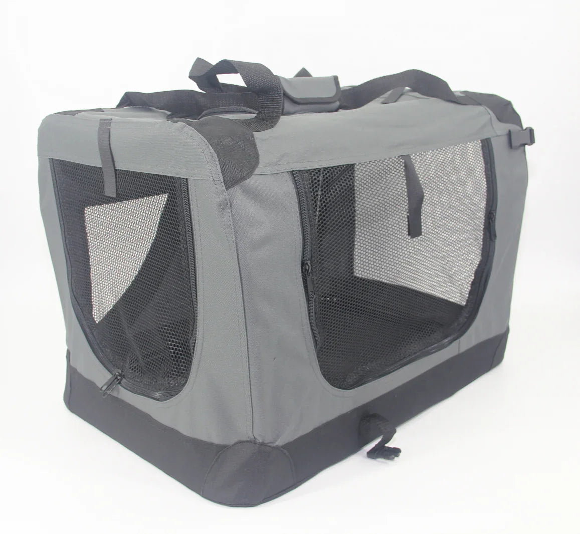 Small Portable Foldable Dog Cat Puppy Soft Crate Rabbit Cage-Grey