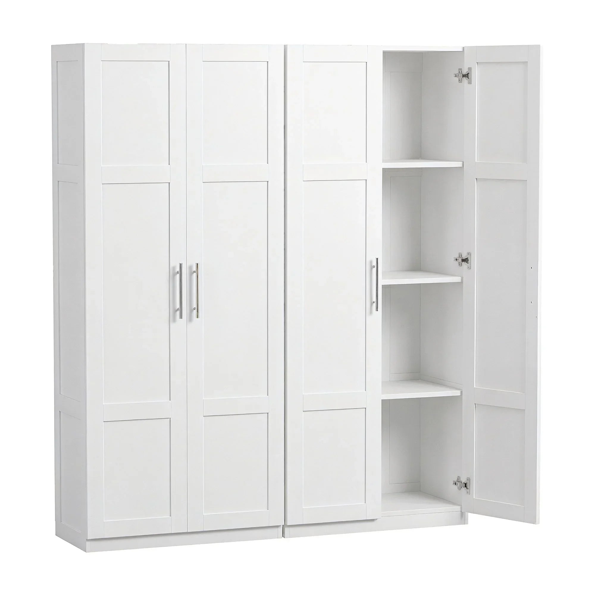 Artiss 2x Buffet Sideboard Cabinet Pantry Hutch Kitchen Storage Organiser White