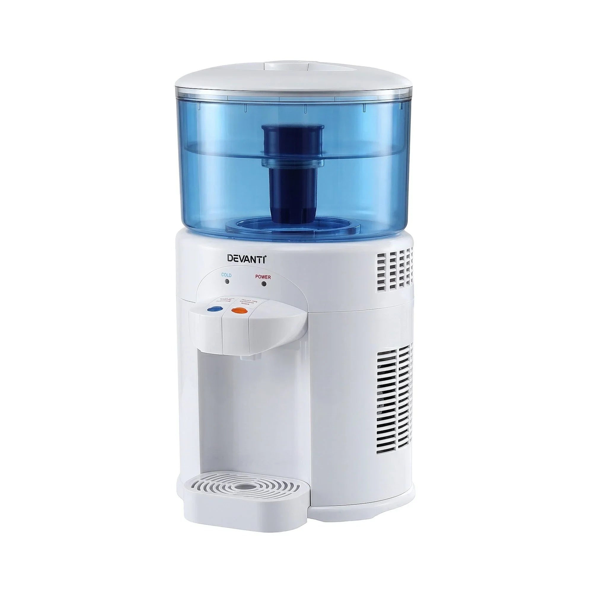 Devanti 5L Bench Top Water Cooler Dispenser with Filter 2 Taps Countertop Water Purifier